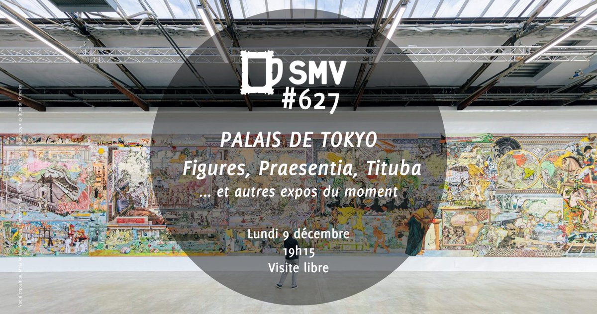 [#SMV627] 📅 #AvosAgendas !
Ce 09/12 à 19h15, partons à la découverte des expositions “Figures”, “Praesentia”, “Tituba” etc., qui investissent le @palaisdetokyo cet hiver ! 🤗
🔎+ d’infos : fb.me/e/6XHZv4ANF
#PalaisDeTokyo #UnSoirUnMuseeUnVerre