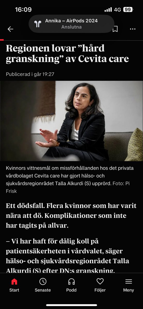 strandhall's tweet image. Bra av Region Stockholm att nu gå till botten med detta. Talla Alkurdi (s) som ansvarar för sjukvården utesluter ingenting.  Granskningen kommer bli hård. Det är dags att ta tillbaks kontrollen över välfärden och göra upp med marknadsmisslyckanden. 

dn.se/sverige/region…