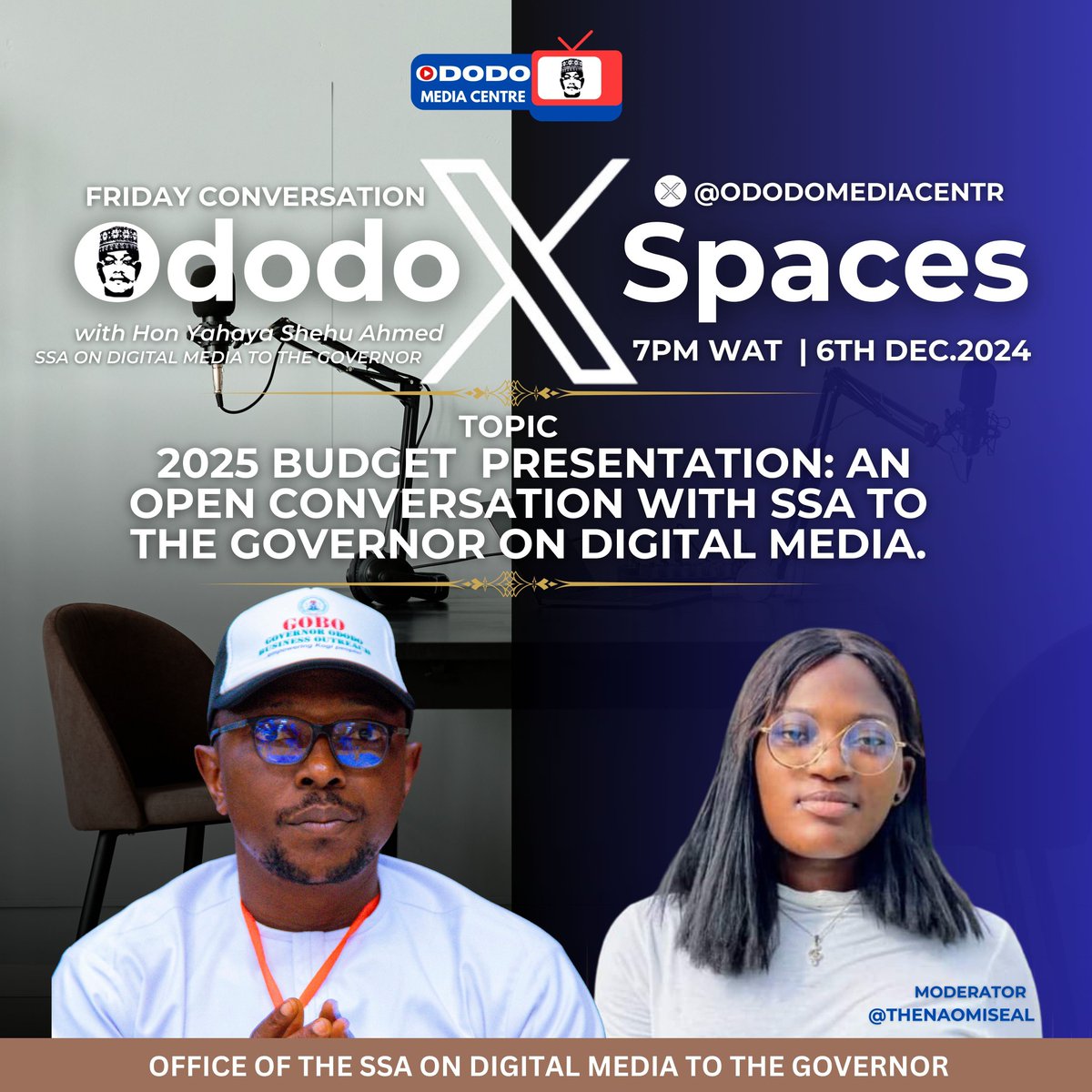 ododomediacentr's tweet image. Exciting news! Today on Ododo X Spaces,
Get ready for a thought-provoking conversation.  Don't miss out on the insights and expertise!
#OdodoXSpaces #OdodoIsWorking #MeetOurGuest