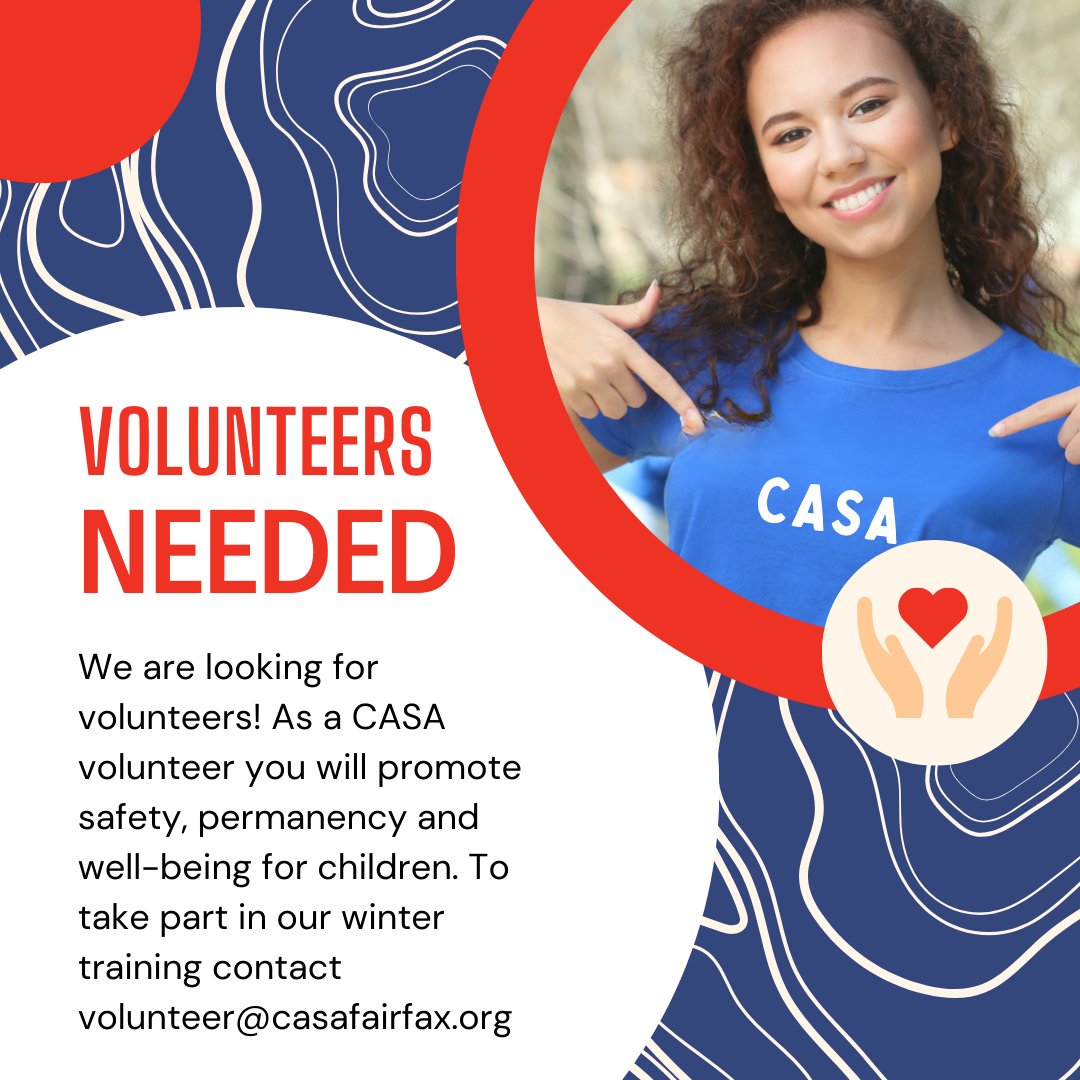 Are you a compassionate individual seeking a volunteer opportunity? CASA volunteers assess the needs of vulnerable children, stand up for their rights, and work toward securing them safe, permanent homes. Contact volunteer@casafairfax.org to learn more about becoming a CASA.