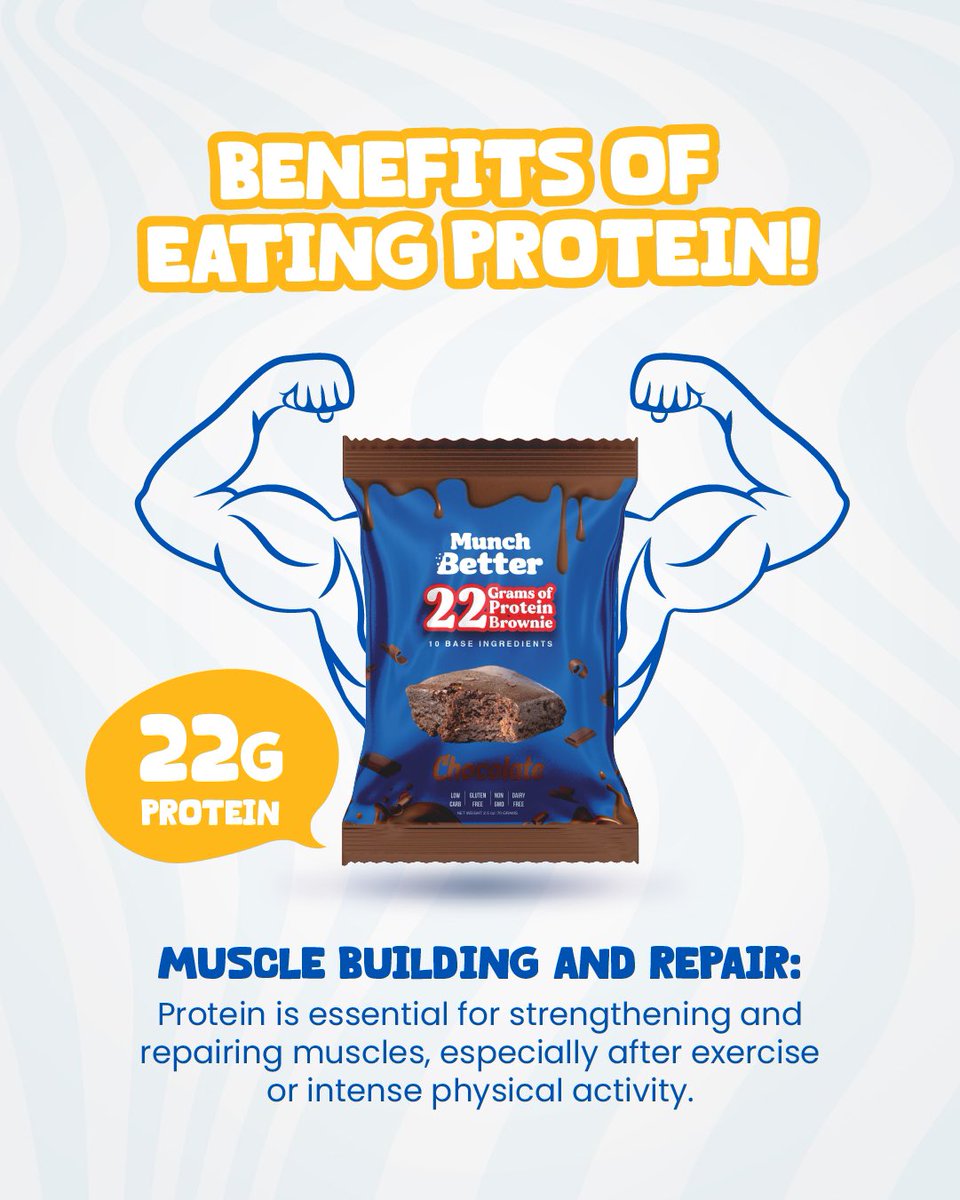 abettermunch's tweet photo. 22g of protein never tasted this good!

Shop now: https://t.co/DxMll7V3iT 

#proteinbrownies #abettermunch #proteinbenefits https://t.co/xylrPg2vRm