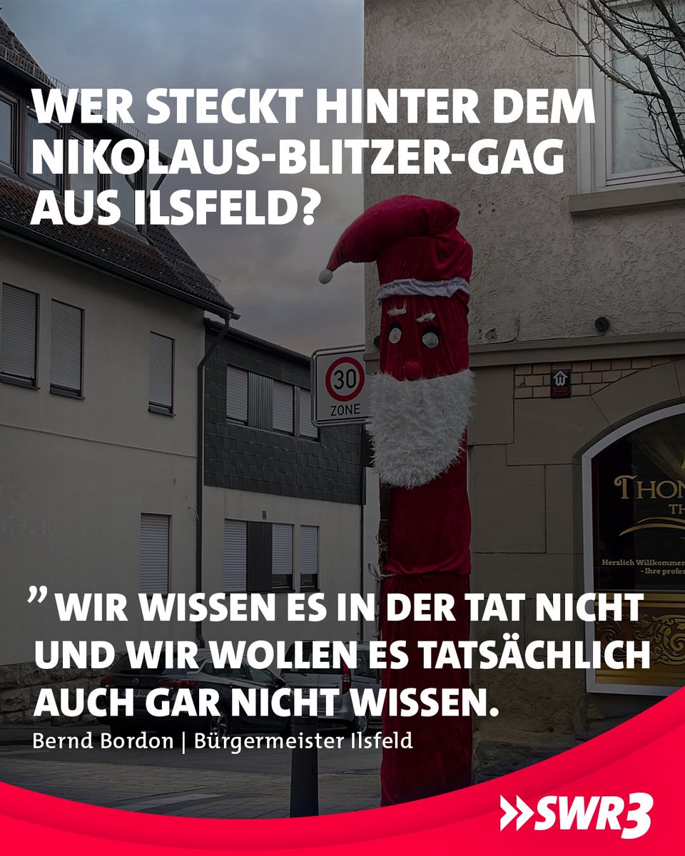 swr3's tweet photo. Pünktlich zum Nikolaustag hat der #Blitzer in #Ilsfeld wieder ein Nikolauskostüm an.
🎅Auch ein Geschenk für alle Autofahrer, denn: In dem Nikolaus-Kostüm kann keiner geblitzt werden.
🎅Wer dafür verantwortlich ist, bleibt aber weiter ein Geheimnis. Am nächsten Tag ist der Nikolaus aber wieder weg und blitzt fröhlich weiter.