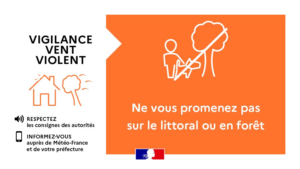 Interieur_Gouv's tweet photo. 🟠💨 #Vent l @meteofrance place 11 départements en #VigilanceOrange pour la journée du samedi 7 décembre.
 
Des rafales de vent parfois violentes, en particulier sur les littoraux sont à prévoir.

📲 Restez informés sur https://t.co/l9FJGPgqdu https://t.co/mZQvBCS4c8