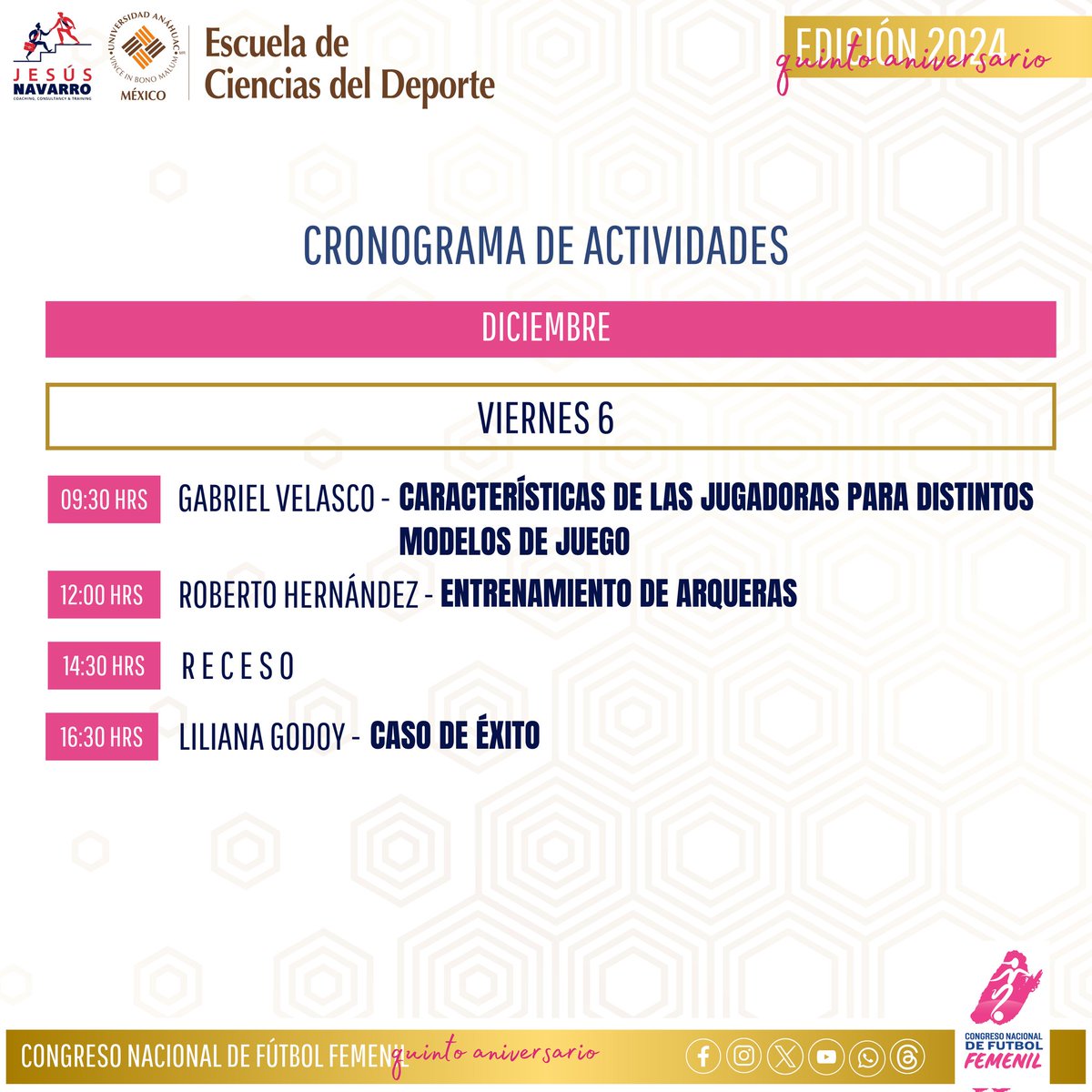 🗓️ PARA EL SEGUNDO DÍA...

🪄 Un poco de magia en el fútbol femenil 
🧤 Entrenamiento de arqueras
🤩 Una historia espectacular

#CongresoNacional ⚽️
#FutbolFemenil