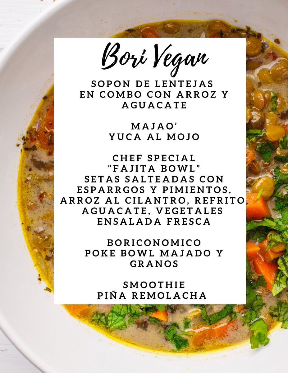 BoriVegan's tweet photo. Hoy tenemos mucha sabrosura para ti hasta las 3:00 de la tarde. Avenida Esmeralda 43 en Guaynabo PR 787-221-1768 https://t.co/zCv4KEyo7O