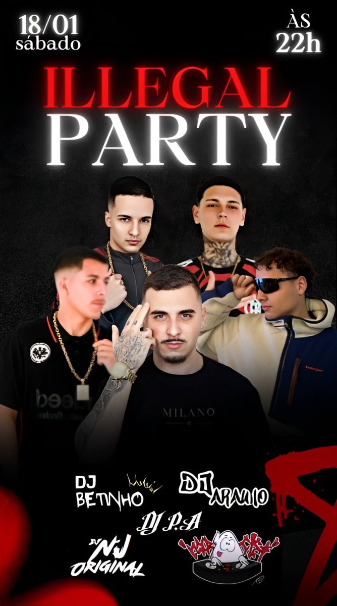 emige211's tweet photo. ILEGAL PARTY 🚫✌🏽

PARTE 2

18/01��

DJ ARAUJO ✅
DJ P.A ✅
DJ NJ ✅
DJ NARCISO ✅
DJ BETINHO ✅ https://t.co/H6C7pFppe6