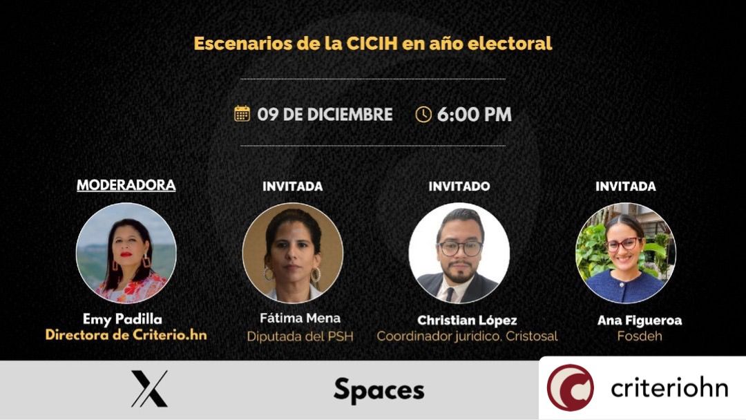 fosdeh's tweet photo. 📢 ¡𝗡𝗼 𝘁𝗲 𝗽𝗶𝗲𝗿𝗱𝗮𝘀 𝗲𝘀𝘁𝗲 𝗶𝗺𝗽𝗼𝗿𝘁𝗮𝗻𝘁𝗲 𝗱𝗶á𝗹𝗼𝗴𝗼 𝘀𝗼𝗯𝗿𝗲 𝗲𝗹 𝗳𝘂𝘁𝘂𝗿𝗼 𝗱𝗲 𝗹𝗮 𝗖𝗜𝗖𝗜𝗛 𝗲𝗻 𝗛𝗼𝗻𝗱𝘂𝗿𝗮𝘀!

Nuestra experta en corrupción, 𝗹𝗮 𝗠𝗦𝗰. 𝗔𝗻𝗮 𝗙𝗶𝗴𝘂𝗲𝗿𝗼𝗮, estará participando junto a destacados panelistas.

Ú𝗻𝗲𝘁𝗲 𝗮 𝗲𝘀𝘁𝗲 𝗲𝘀𝗽𝗮𝗰𝗶𝗼 𝗰𝗿𝘂𝗰𝗶𝗮𝗹 𝗽𝗮𝗿𝗮 𝗮𝗻𝗮𝗹𝗶𝘇𝗮𝗿 𝗹𝗼𝘀 𝗿𝗲𝘁𝗼𝘀 𝘆 𝗼𝗽𝗼𝗿𝘁𝘂𝗻𝗶𝗱𝗮𝗱𝗲𝘀 𝗱𝗲 𝗹𝗮 𝗖𝗜𝗖𝗜𝗛 𝗲𝗻 𝗲𝗹 𝗰𝗼𝗻𝘁𝗲𝘅𝘁𝗼 𝗱𝗲 𝗹𝗮𝘀 𝗲𝗹𝗲𝗰𝗰𝗶𝗼𝗻𝗲𝘀 𝗱𝗲 2025. Tu participación es clave para construir una ciudadanía informada y activa.

🟢 𝗧𝗲𝗺𝗮: Escenarios de la CICIH en año electoral 🇭🇳🗳️
🗓️ 𝗙𝗲𝗰𝗵𝗮: Lunes 9 de diciembre
⏰ 𝗛𝗼𝗿𝗮: 6:00 PM
📍 𝗣𝗹𝗮𝘁𝗮𝗳𝗼𝗿𝗺: X Spaces en las redes sociales de https://t.co/MRinJJHBI0

Imagen: @criteriohn 

🗣️ ¡𝗦ú𝗺𝗮𝘁𝗲 𝘆 𝗰𝗼𝗺𝗽𝗮𝗿𝘁𝗲! #CICIH #Elecciones2025 #Honduras