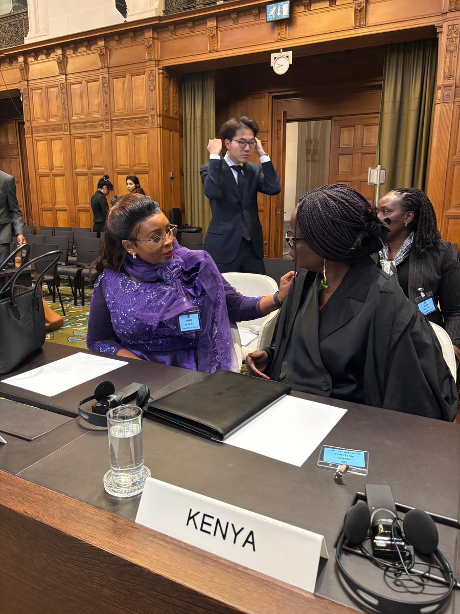 H.E. Amb. Halima Mucheke', alongside Prof. Phoebe Okowa and officials from the State Department for Foreign Affairs, today participated, both in the ICJ and ICC, 23rd Session of Assembly of State Parties.
 @ The Hague