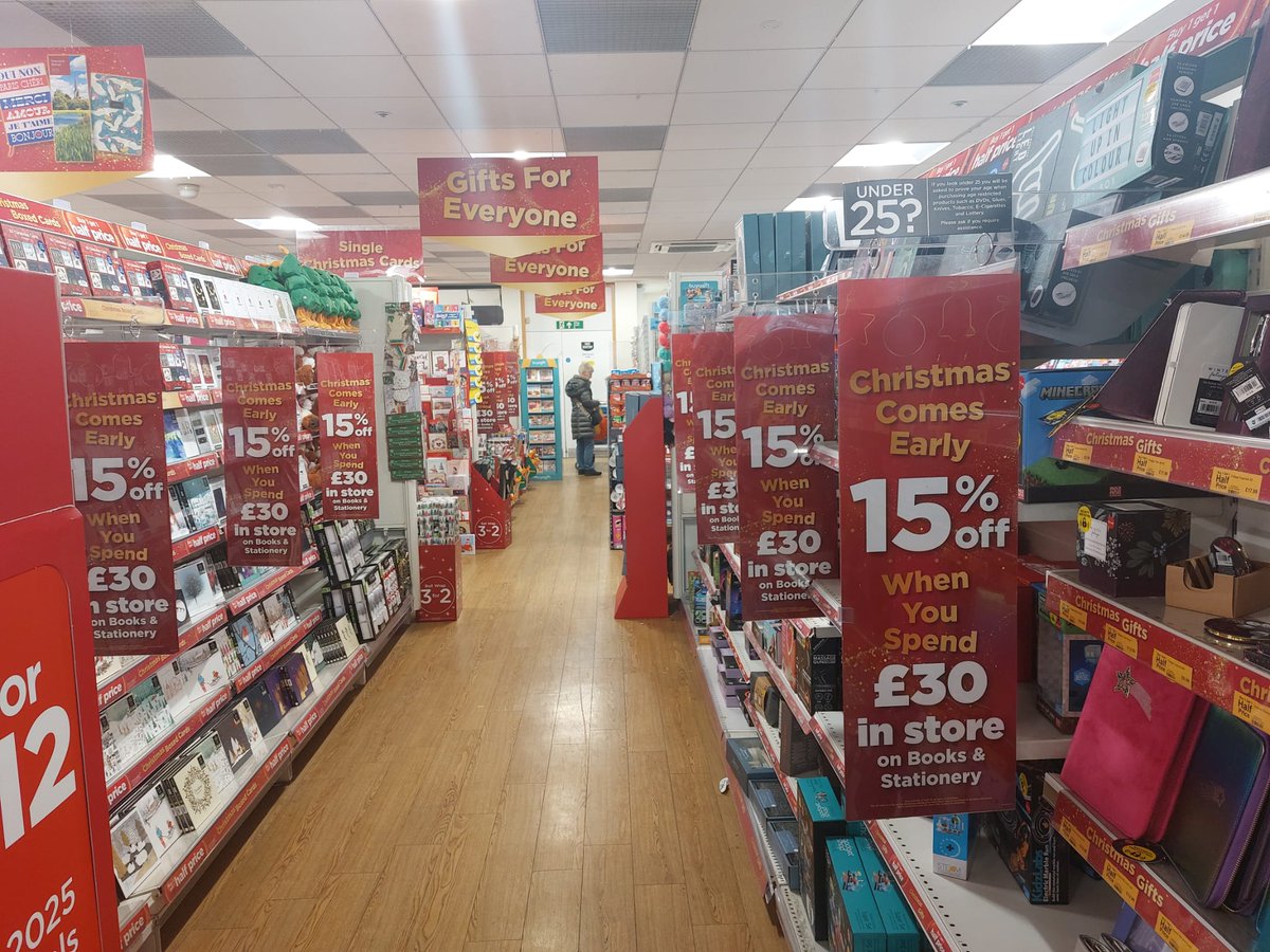 HempsteadValley's tweet photo. 🎉 Weekend Special Alert at WhSmith! 🎉

Enjoy 15% off when you spend £30 in-store this weekend! 🛍️ This offer runs until Monday and can be combined with all other current in-store offers. 😍

Don't miss out! Hurry in and grab the deals while they last.
#SpecialOffer #WeekendSale https://t.co/pHqLgkWCrn