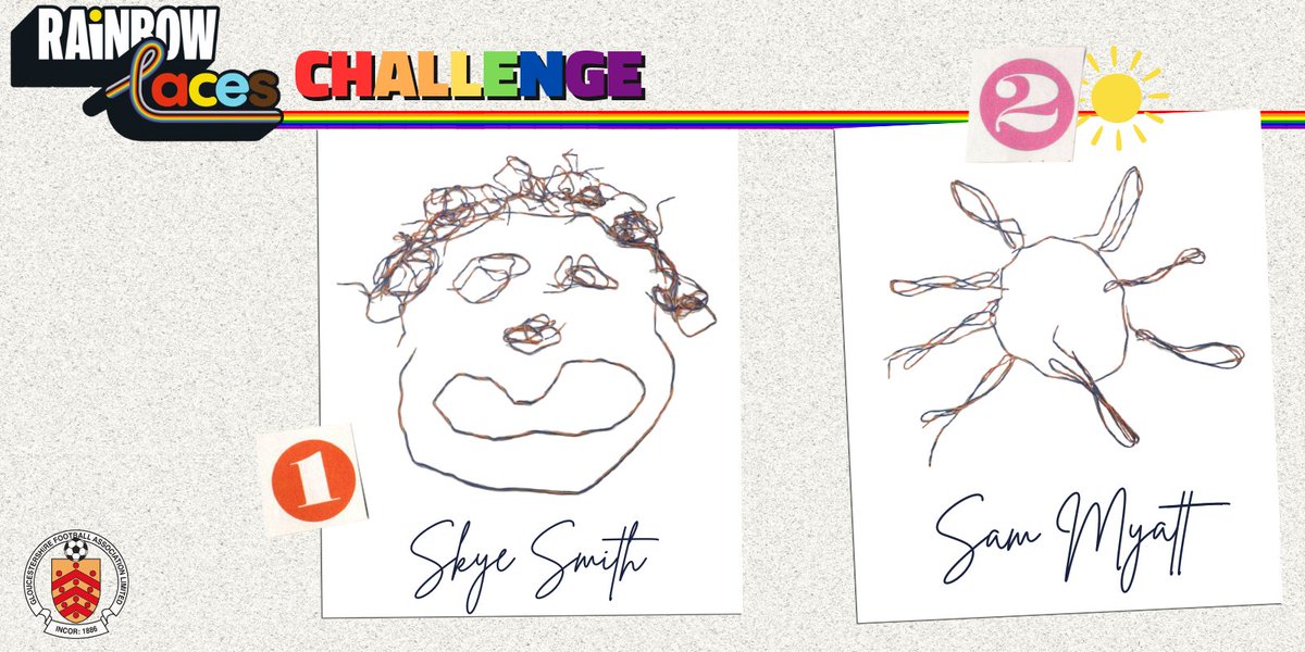 GlosFA's tweet image. Whose #RainbowLaces masterpiece is your favourite? 🌈

Let us know in the comments 👇 and click here to see how they were created: bit.ly/49rrRBJ

#GlosFA #KeepItUp