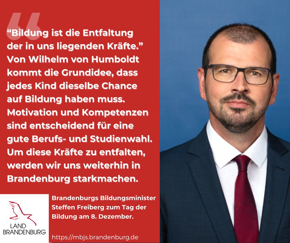 Der 8. Dezember ist der Tag der Bildung - ein Signal für #Bildung  als zentrales Thema für Gegenwart und Zukunft. <a href="/dkjs_bildung/">DKJSBildungsstiftung</a> <a href="/BertelsmannSt/">Bertelsmann Stiftung</a> #twlz #schule #LehrenLebenBrandenburg 
dkjs.de/tag-der-bildun…