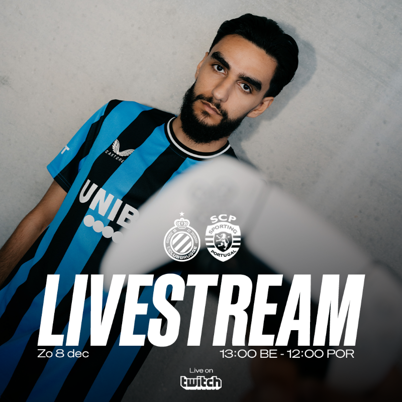 eClubBrugge's tweet photo. Get ready for the Champions League with the 𝐜𝐥𝐚𝐬𝐡 𝐨𝐟 𝐭𝐡𝐞 𝐭𝐢𝐭𝐚𝐧𝐬. ⚔️

🤝 eClub Brugge vs Sporting CP Esports
⏰ Sunday, December 8th, at 1 PM
🎮 @Ekmenn94 vs @DiogoPeyroteo9
📺 Live on Twitch