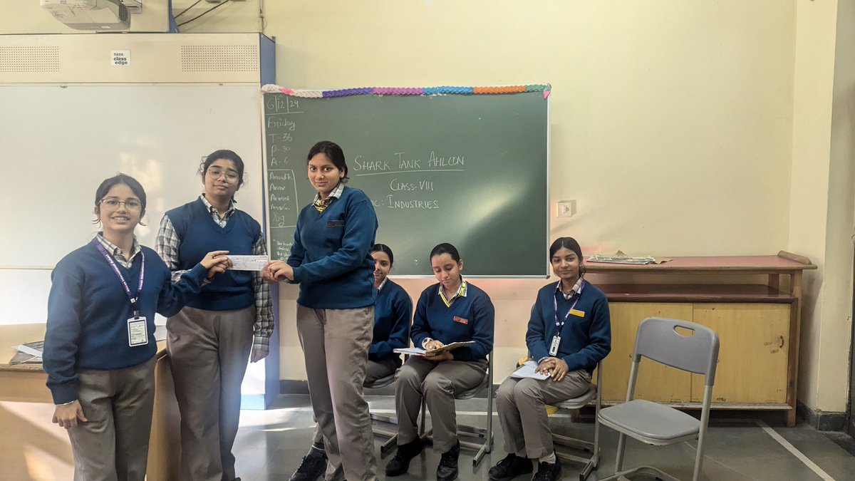 soniaranand's tweet photo. "Class VIII at #Ahlcon Intl. showcased entrepreneurial brilliance in 'Shark Tank Ahlcon.' Exploring the topic Industries, they pitched innovative ideas, fostering creativity, teamwork, and real-world business insights in an engaging classroom activity. #LearningByDoing https://t.co/X8em5h6CjZ