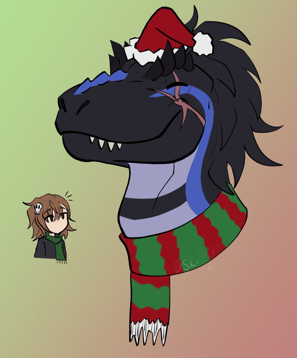 Anzu will be taking on the beloved role of Santa Claws this year in Academy City

please line up and tell the festive tyrannosaurus rex what you want this year