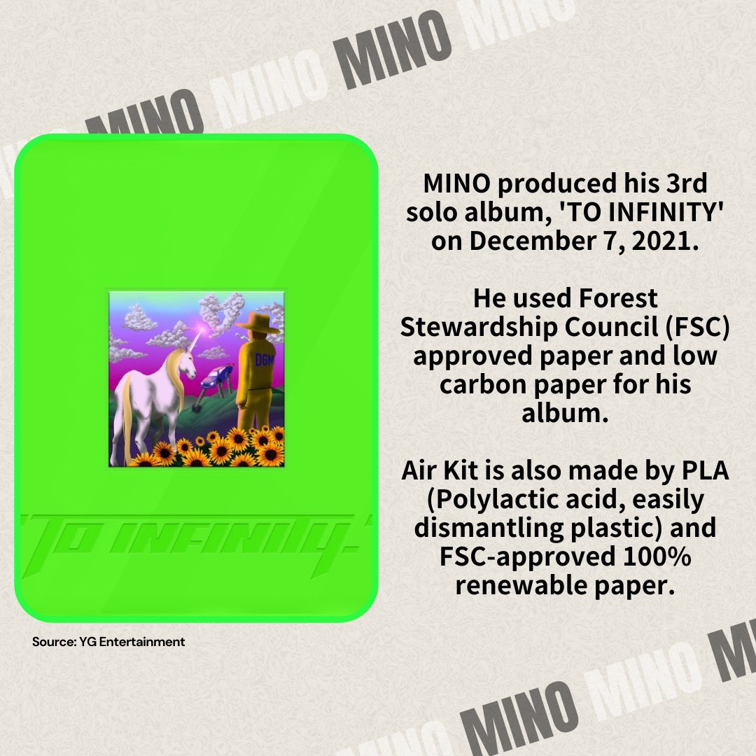 AllEyesOn_MINO's tweet photo. 🌻 241207 Happy 3rd year anniversary to #MINO 3rd full album: #TOINFINITY 

He wrote and composed all 10 tracks, and even held a Concept Exhibition: LISTEN TO PIECES for this cb
 
This is YG’s first eco-friendly album. ICs, pls share your fave song below

#송민호 @official_mino_ https://t.co/fEtWVenSL0