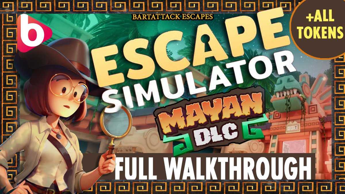 Bartattack1's tweet image. It was a good week for escape game lovers. Escape Simulator released a new Mayan DLC. And it's always fun to play these new rooms. Fun and tricky puzzles. 
youtube.com/watch?v=U2BeAv…