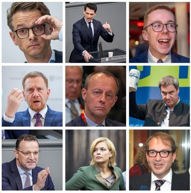 In diesen unsicheren Zeiten muss eins sicher sein:
Keine dieser Figuren darf Verantwortung für unser Land übernehmen!

#NieMehrCDUCSU 
#Habeck4Kanzler 
#IchWähleGrün