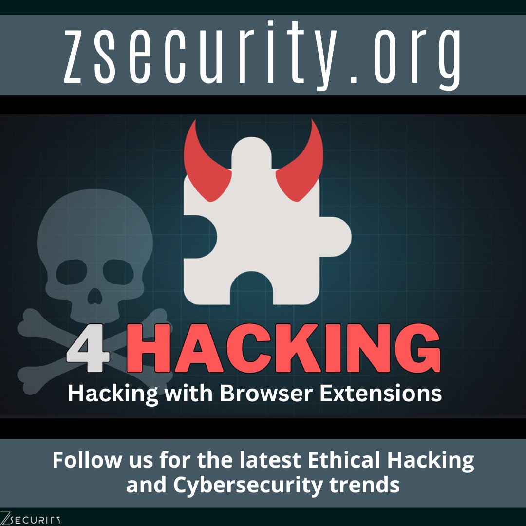 _zSecurity_'s tweet photo. In our latest website post: Learn about the most effective browser cybersecurity extensions that can be used in bug bounty hunting.

Find the post on zSecurity: https://t.co/lBwKoJ5KL1

#BugBounty #EthicalHacking #Cybersecurity #Hacking #zSecurity #Hack #Security #Technology #Hacker #LearnToHack #TechSkills #Cyber #Hacker #Learn #CybersecurityAwareness #CybersecurityTips