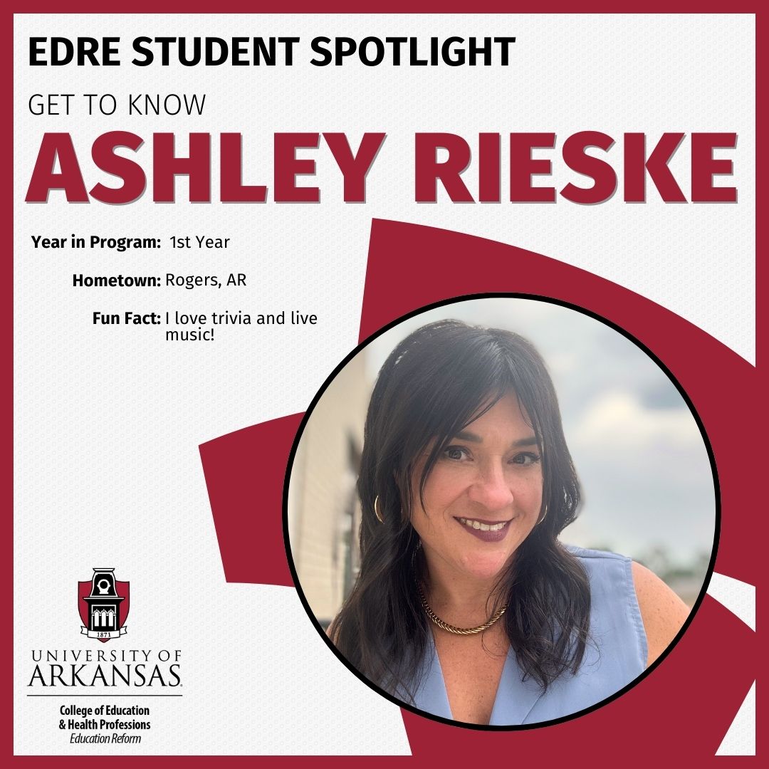 ua_edreform's tweet photo. Meet Ashley Rieske @mrs_rieske, a first-year student in our Education Policy Ph.D. Program! https://t.co/yhkp0GjtJe
