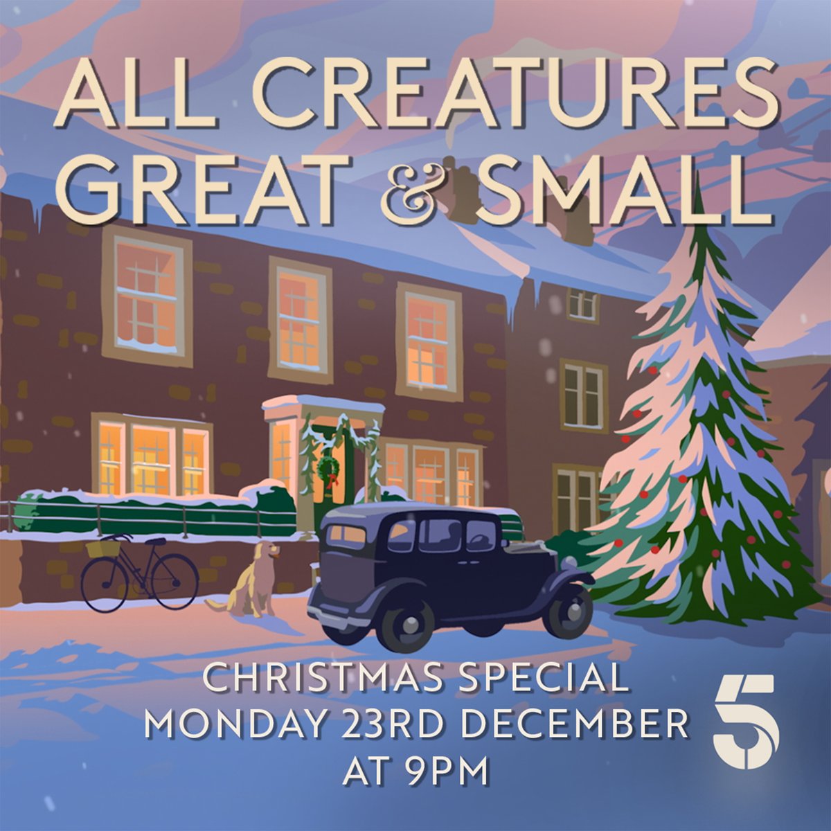 🎄Grab your mince pies and snuggle into your sofas as #AllCreaturesGreatAndSmall returns for a Christmas Special on Monday 23rd December at 9pm.

#ACGAS <a href="/channel5_tv/">Channel 5</a> <a href="/My5_tv/">My5</a>