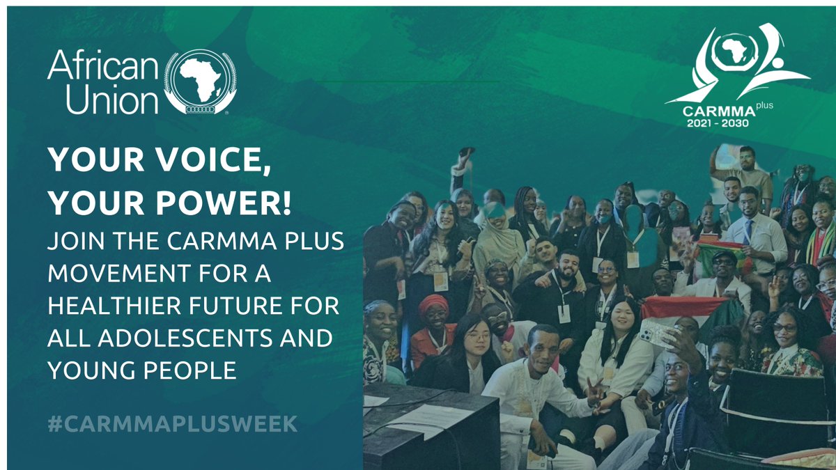 CARMMAfrica's tweet photo. Your voice, your power! 💪 Young people, join the      #CARMMAPlus movement this week. Let’s ensure every adolescent in Africa has the tools and knowledge to lead healthy lives. #CARMMAPlusWeek     #YouthForCARMMAPlus https://t.co/1rVQsMYf9D