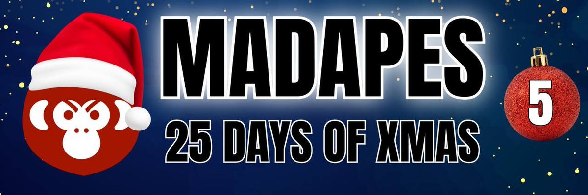 madapescall's tweet photo. 🎁 25 DAYS OF XMAS Winners🎁 

Day 5 of MadApes $25, 000 🎄 XMAS GiveAway 
https://t.co/eiDKR6ZUuy
https://t.co/Y3ikfLLcrp
https://t.co/SG0VWsYaOy
https://t.co/UspapZDTqz https://t.co/ESdeMfNXgA