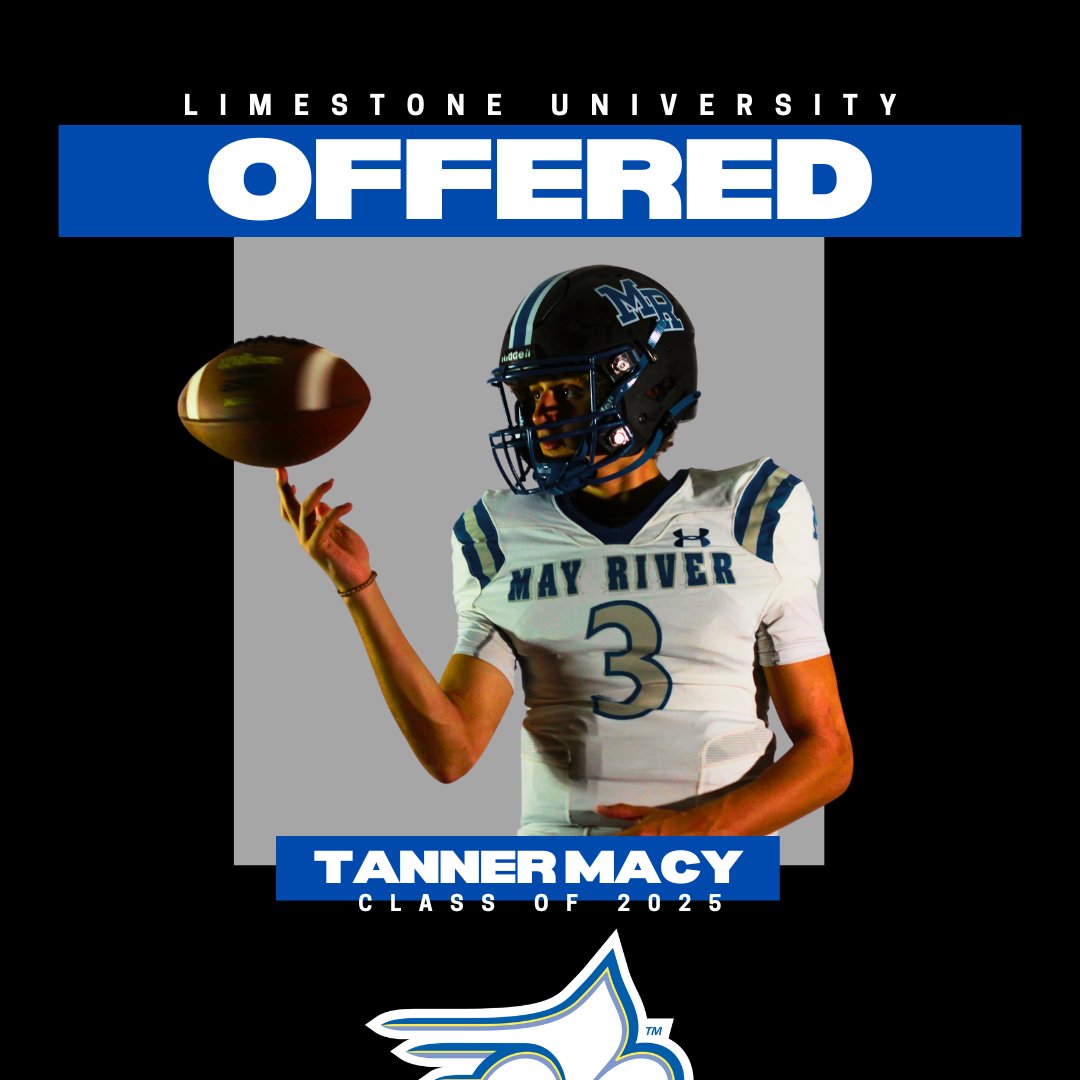 MRsharks1's tweet photo. 🚨OFFER ALERT🚨

Congratulations to QB Tanner Macy on his offer from Limestone University

#EmbraceTheChaos https://t.co/LKjhwd7WNG