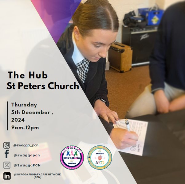 SwaggaPcn's tweet photo. Yesterday the cancer care coordinators and some of our pharmacy team attended ‘The Hub- St Peter’s church’.
@MerseyPolice  attended our event and left with health awareness and a free health check done!
We will be back at The Hub-St Peter’s Church, L25 5JF https://t.co/0PPxwPAy9i