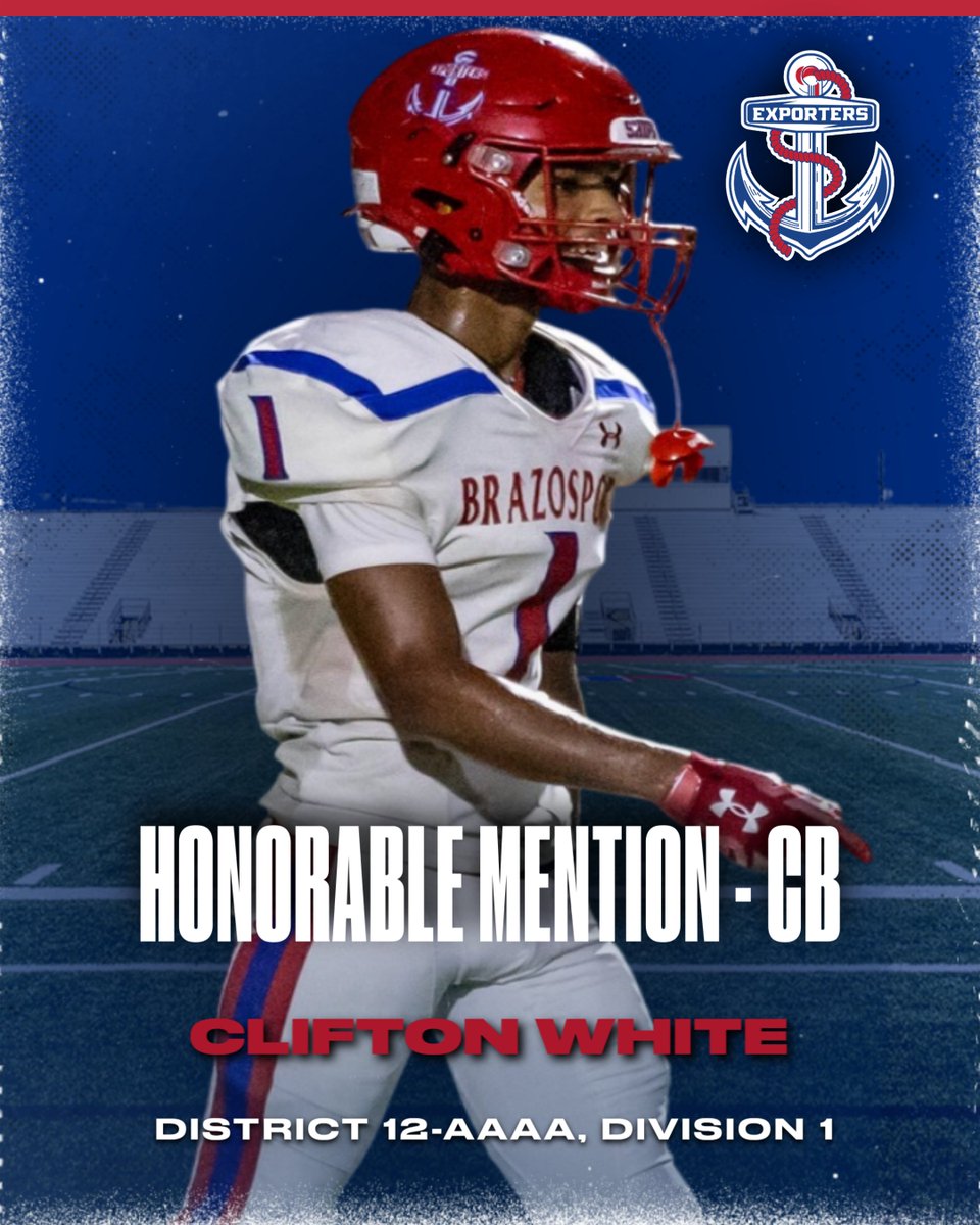 Congratulations Clifton White on his Honorable Mention All-District Selection as a cornerback.
#AnchorDown