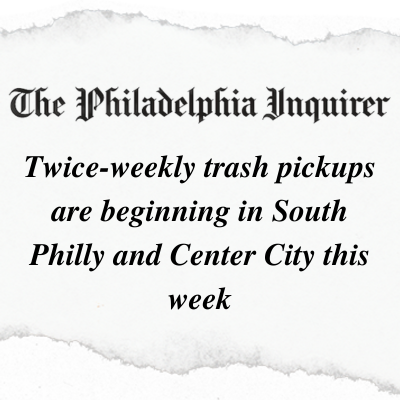 MAJOR news! My twice-weekly trash pickup pilot kicks off this week! This is all part of my promise to make Philly the safest, cleanest, and greenest big city in the nation. What are your thoughts on twice-weekly trash pickup? Let me know here:
secure.ngpvan.com/894u3bACdkeChf…