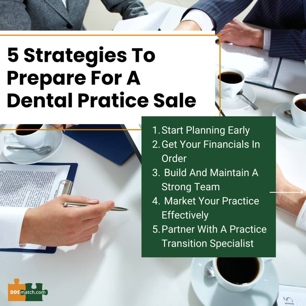 ddsmatchsouth's tweet image. Thinking about selling your dental practice? Proper preparation can make all the difference. Here are 5 key strategies to set yourself up for a smooth transition:

📞855-546-0044
🌐ddsmatch.com 

#DDSmatch #PracticeTransition #DentalCommunity  #dds #dentist #dentistry