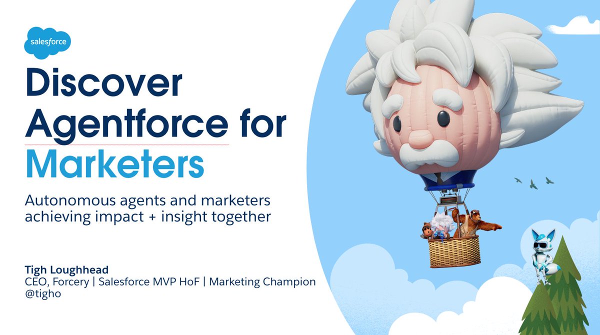 forscery's tweet photo. #Agentforce for #Marketing 🗽📷📷at the  #WorldTour 2024 from @tigho https://t.co/eEoqxlw7xI #SalesforceMVPs #marketingchampion https://t.co/pWsP3dO3IU