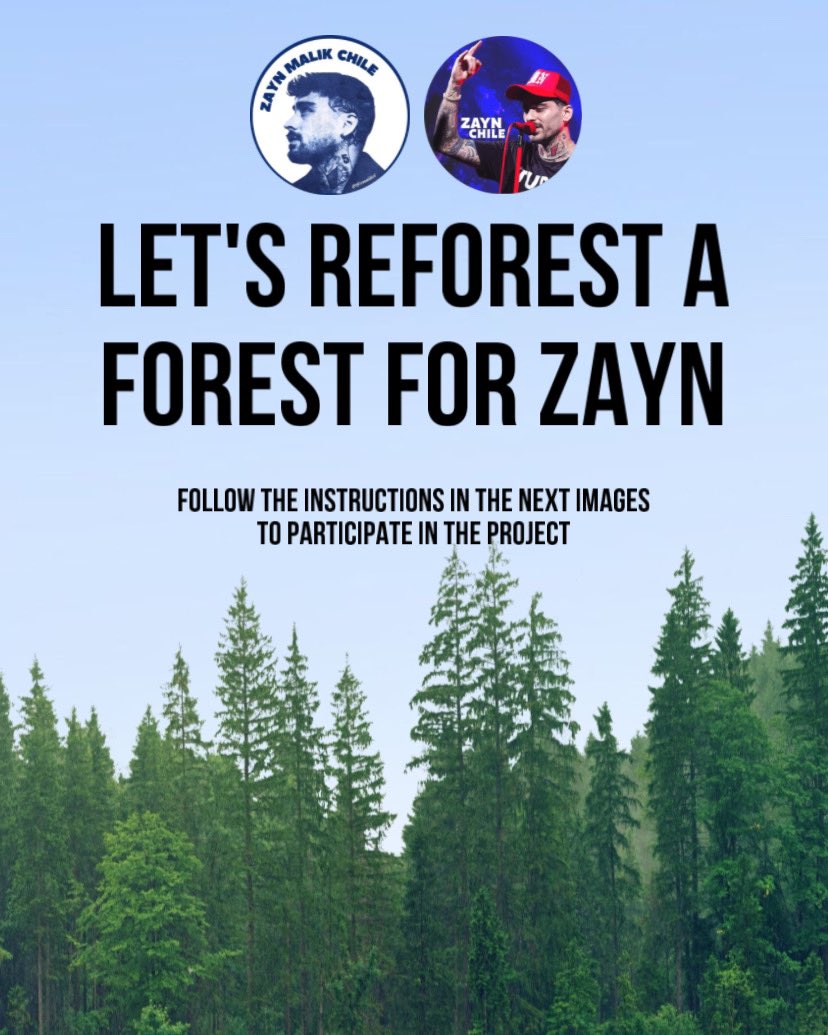 ZaynReport's tweet photo. 🌳 Reforest for Zayn! 🌳

To celebrate Zayn’s 32nd birthday and honor his commitment to meaningful causes, @zquad_chile & @zmalikcl have launched an incredible campaign to reforest Patagonia, Chile, and fight climate change. For just $7, you can plant a tree 🌱 and help restore ecosystems—from anywhere in the world! 🌎

Join the global Zquad in making a lasting impact on our planet and creating a greener future, all inspired by Zayn. 💚

🔗: Get involved: https://t.co/LrnZA0wPPL

🔗: Instructions in English: https://t.co/oMadX5NGFI