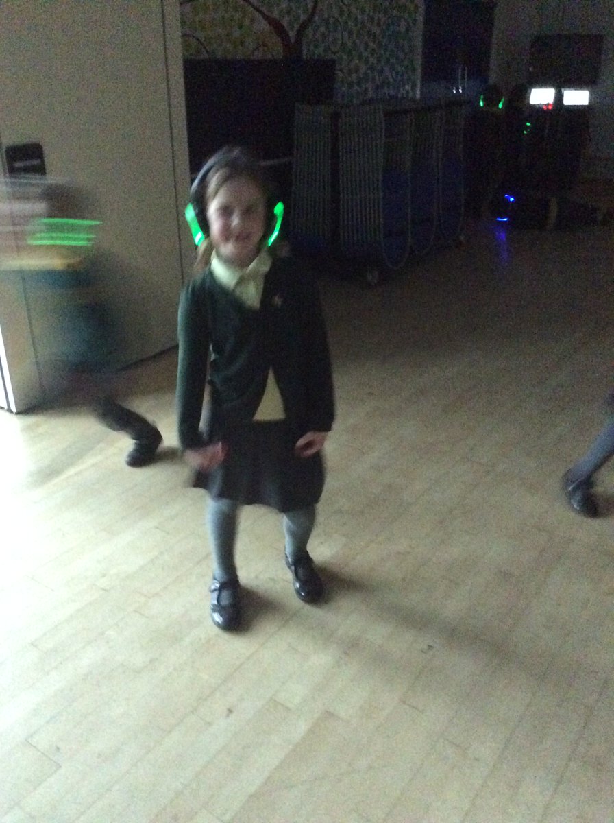 Year1WLPS1's tweet photo. 1J rounding this week off with a 'silent' disco reward for excellent attendance. What a great week!😀👏💃🕺
Have a restful weekend, everyone! @WheelersLanePri https://t.co/nCObdH57B0