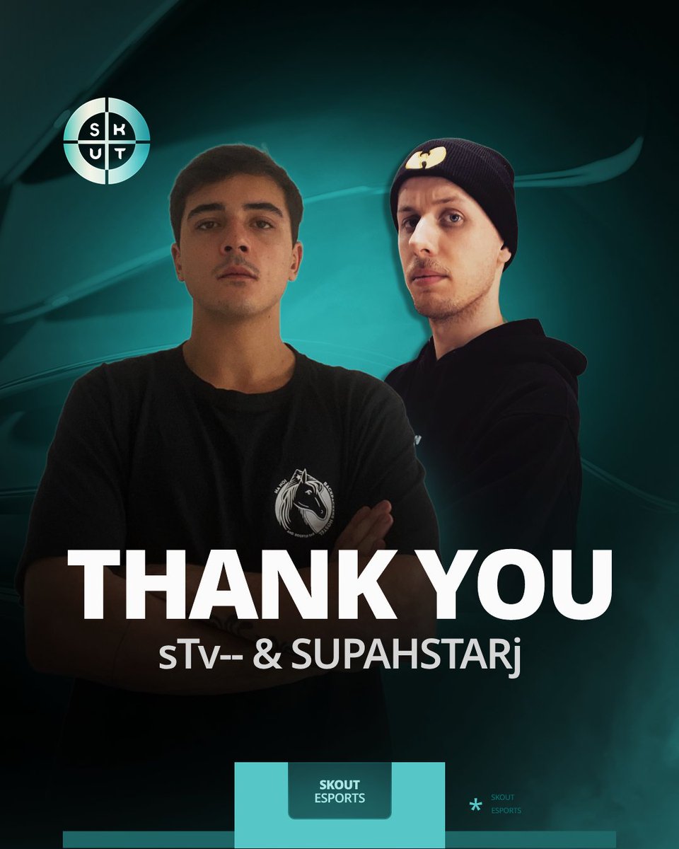 Hoje, anunciamos a saída de dois dos nossos atletas de <a href="/CounterStrike/">CS2</a>. Agradecemos profundamente o empenho e a dedicação demonstrados durante o tempo em que fizeram parte da nossa organização.

Obrigado <a href="/migueldsesteves/">T</a> e <a href="/SUPAHSTARj/">SUPAHSTARj</a> 💙