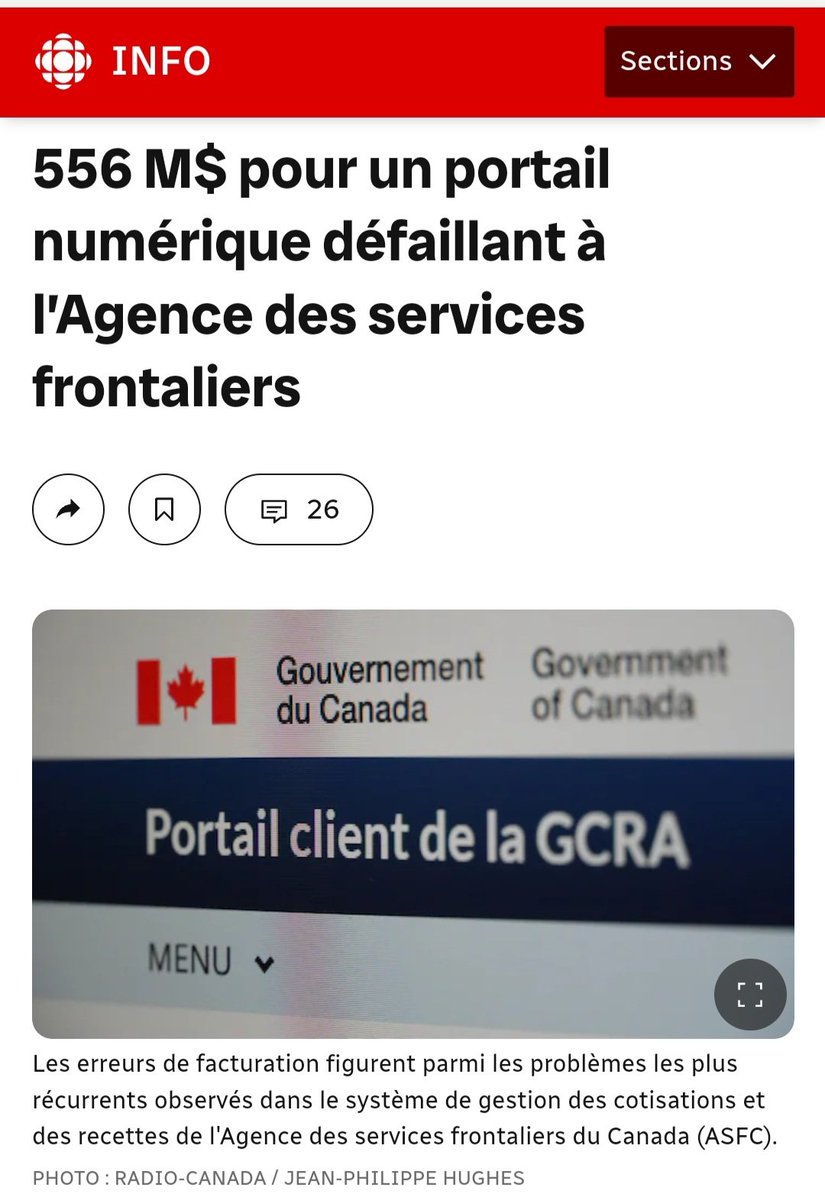SPSTremblay's tweet photo. 1. Mettons en tutelle l'Agence des services frontaliers
Il était hautement prévisible que la #GCRA, nouveau système destiné aux importateurs, donne des résultats comparables à #ArriveCan et #Phoenix.
Un désastre.👇
https://t.co/J4VhlvIKmB
#polcan #polqc #blocqc #BlocQuébécois https://t.co/Kxyi17qbuA