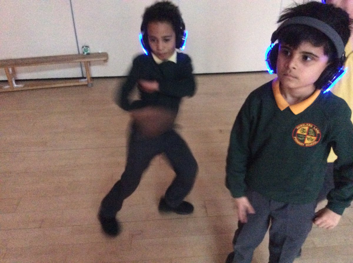 Year1WLPS1's tweet photo. 1J rounding this week off with a 'silent' disco reward for excellent attendance. What a great week!😀👏💃🕺
Have a restful weekend, everyone! @WheelersLanePri https://t.co/nCObdH57B0