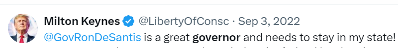 MattMc191's tweet photo. @snorman1776 @LibertyOfConsc @SaraJessicaSnar He's another #ListlessVessel who loved Ron until his Cult Leader told him not to. I checked his tweets after the the 2022 mid-term and instead of taking his anger out on Trump and MAGA morons who prevented a red wave from happening, he was criticizing Ron. https://t.co/kj4E8UIkHO