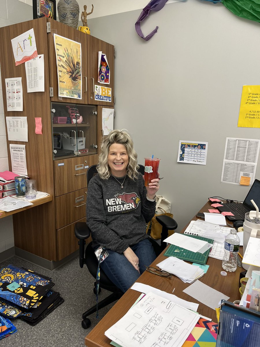 Congratulations to our elementary art teacher, Lori Baker, on being chosen as the Champion Nutrition teacher of the month! Lori has been battling illness but is at school working hard, every chance she can! #cardinalstrong #beatcancer