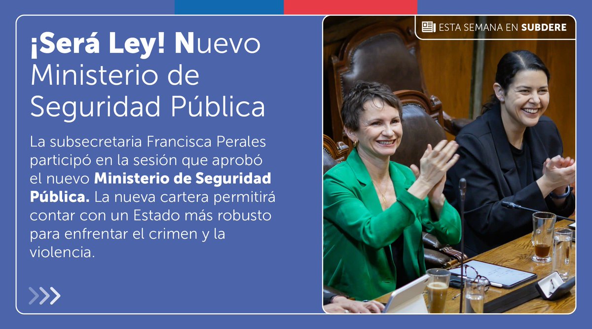 laSubdere's tweet photo. 🌟Conoce las principales noticias de esta semana en la Subdere. 

Por ti, por tu región, por tu comuna 🏘️❤️. https://t.co/6UPbbRgnaT