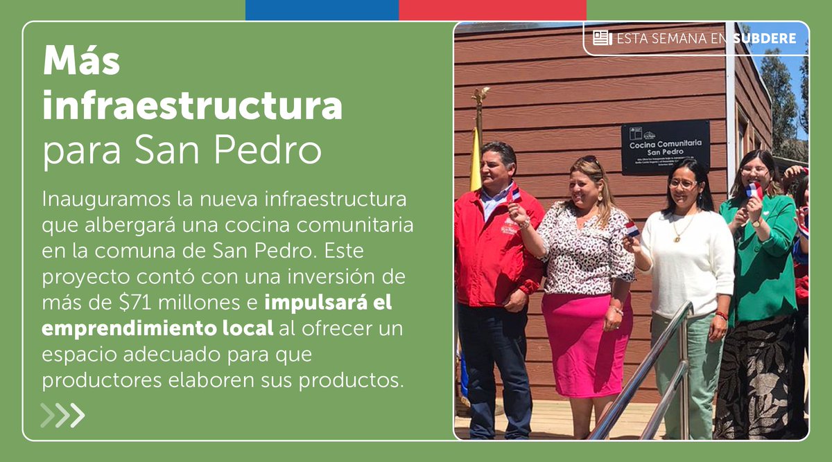 laSubdere's tweet photo. 🌟Conoce las principales noticias de esta semana en la Subdere. 

Por ti, por tu región, por tu comuna 🏘️❤️. https://t.co/6UPbbRgnaT