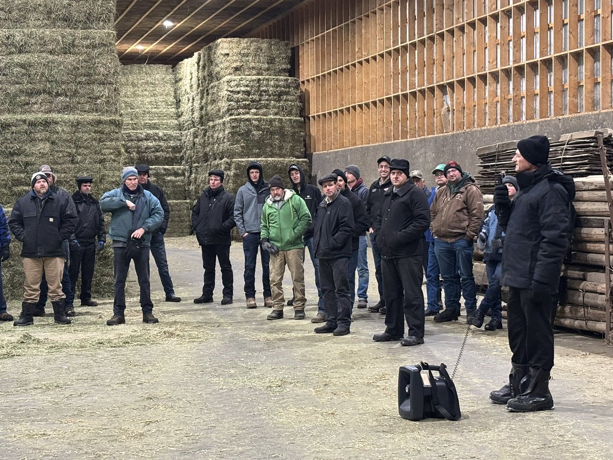 CFGA_ACPF's tweet photo. For stop #1 of the Forage Focus tour, we’re at @marcrestmfg to visit the hay dryers and check out this innovative hay storage facility.
@ForageCouncil
#ACPF24
#CFGA24 https://t.co/C4UjpZRCDP