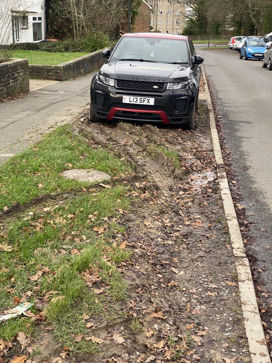 TwoWheeledAndy's tweet image. Why do so many people in #crawley insist on parking like this and ruining the are where they live?