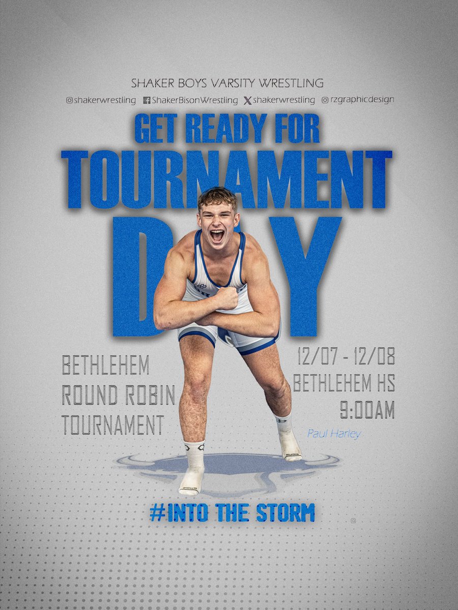 Good luck to the Shaker Boys Varsity Wrestling Team tomorrow as they head to Bethlehem for a 2 day tournament! JV will be headed to burnt hills #IntoTheStorm #HornsUp 🦬🦬