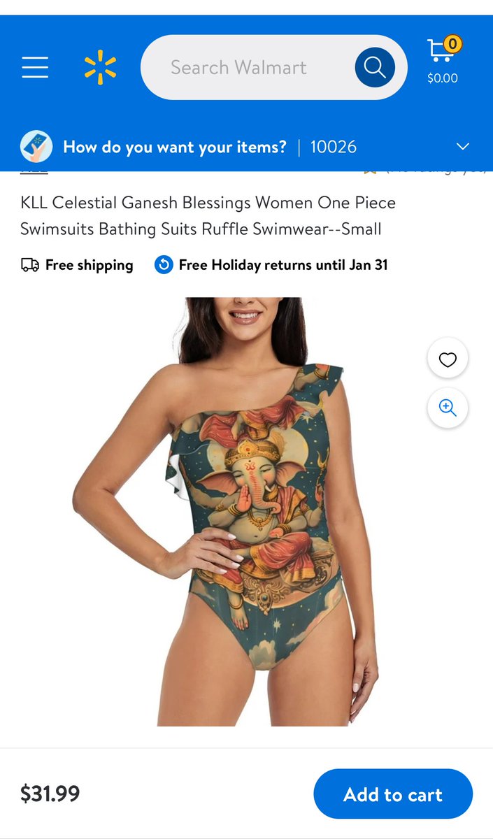 Dear <a href="/walmarthelp/">Walmart Help</a>: <a href="/HinduAmerican/">Hindu American Foundation</a> has written directly to <a href="/Walmart/">Walmart</a> regarding the disrespectful misuse of Hindu imagery on slippers &amp; bathing suits. 

Ganesha is a deity worshipped by more than a billion followers of Dharma religions around the world as the remover of obstacles.