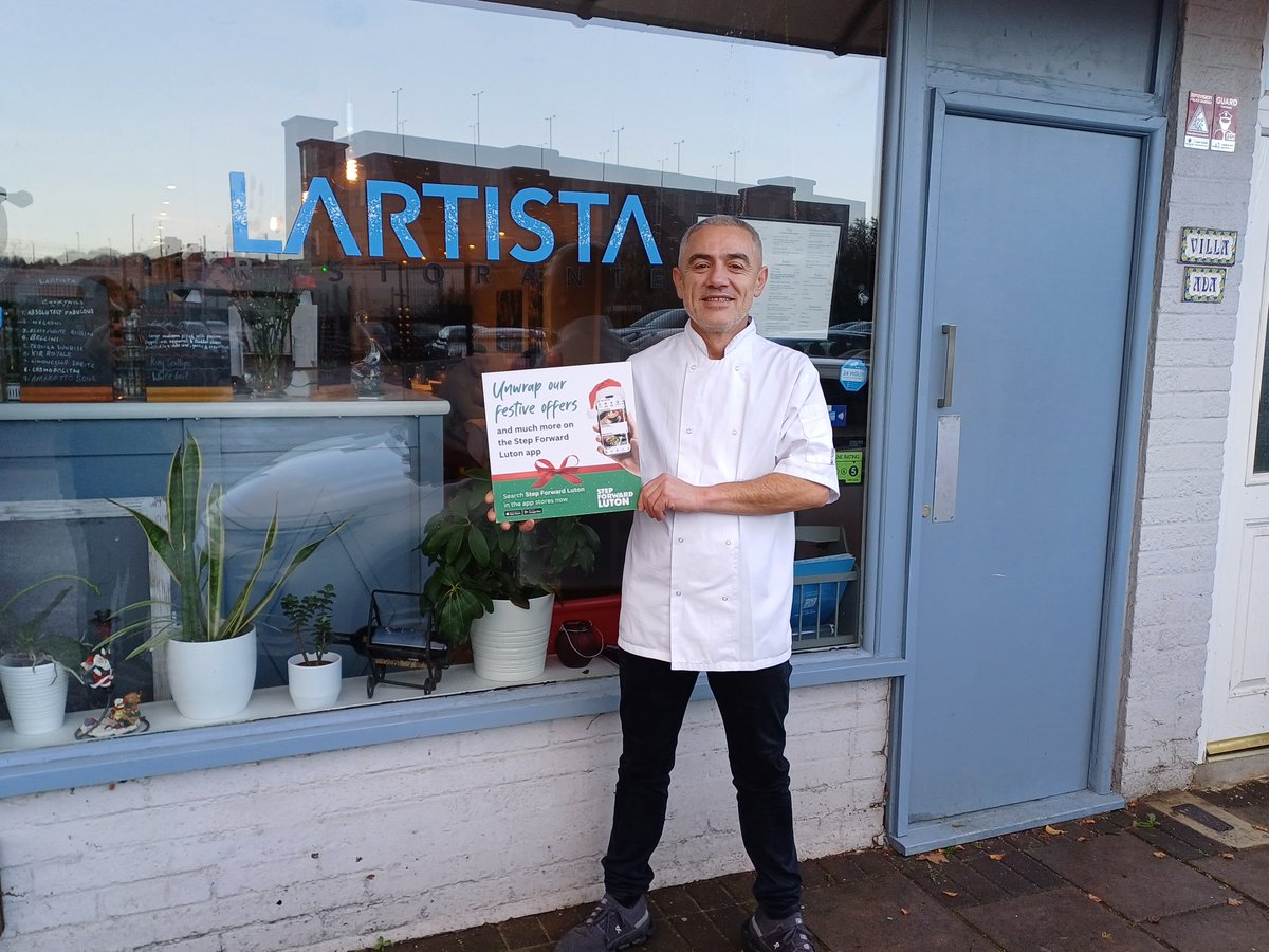 Lartista Ristorante just dropped their Christmas offers on our Step Forward Luton app! 🍝

Grab the app to discover their festive deals + more offers at Luton foodie spots 👉 place.stepforwardluton.co.uk/app