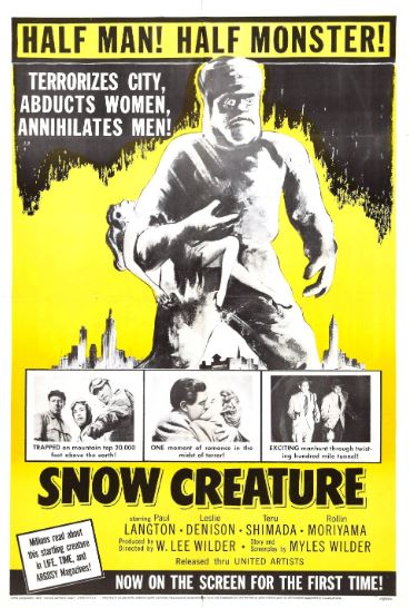 FilmsQuirky's tweet photo. #TheSnowCreature (1954)
American botanical expedition in the Himalayas stumbles across a Yeti den, capture one and transport it back to Los Angeles, where it escapes while customs officials are debating whether it is animal or human.
#CreatureFeature  #FilmsWithBite  #FilmX 📽️ 🎬 https://t.co/nBRYduXp3Z