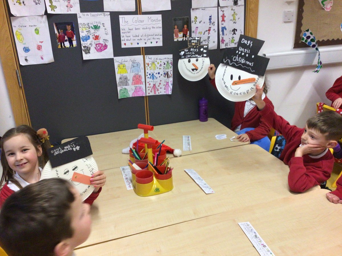SchoolHillside1's tweet photo. P2SP have been making Snowmen Christmas Countdowns. How many days is it until Christmas now? #P2SP #art #Christmas https://t.co/KEIb1Uwr1l