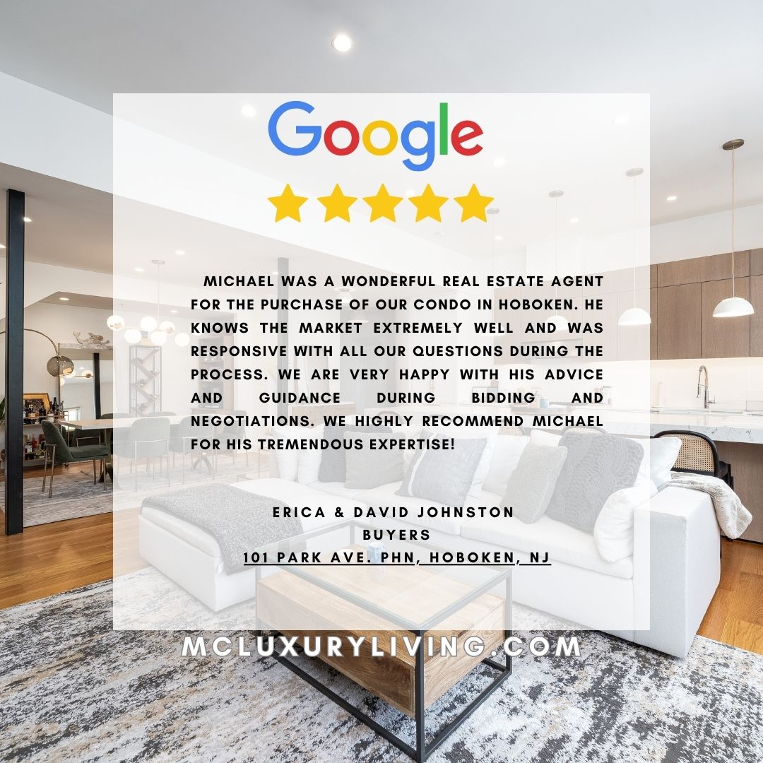 AgentMikeCheck's tweet image. ✨Another 5-Star Review for MC Luxury Living/Michael Check✨
 
💎101 Park Ave. PHN, Hoboken, NJ💎
 
Congratulations, Erica and David!
 
I’m thrilled you found this incredible 2,000+ square foot duplex penthouse with a private rooftop deck in the heart of town.