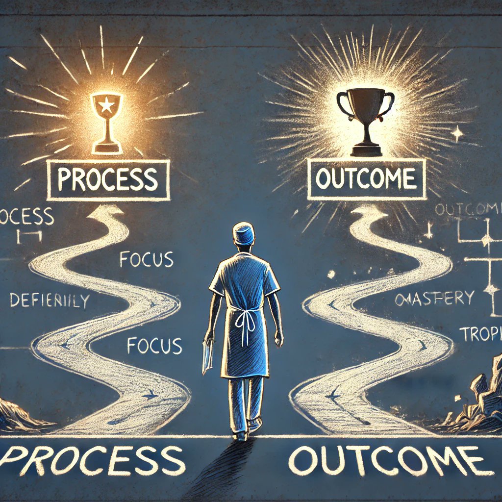 (10/10): Expert clinicians focus on the process more than the outcome.

Unfortunately, bad outcomes happen in medicine, even when everything is done well. The best clinicians  focus on how we can improve the process to improve outcomes, rather than fixating on the outcomes